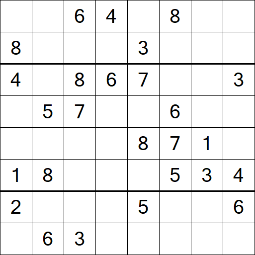 Sudoku 8x8 - Medio