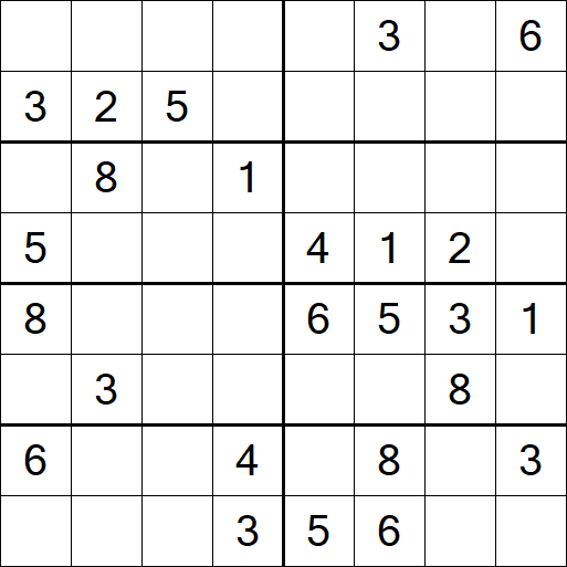 Sudoku 8x8 - Medio