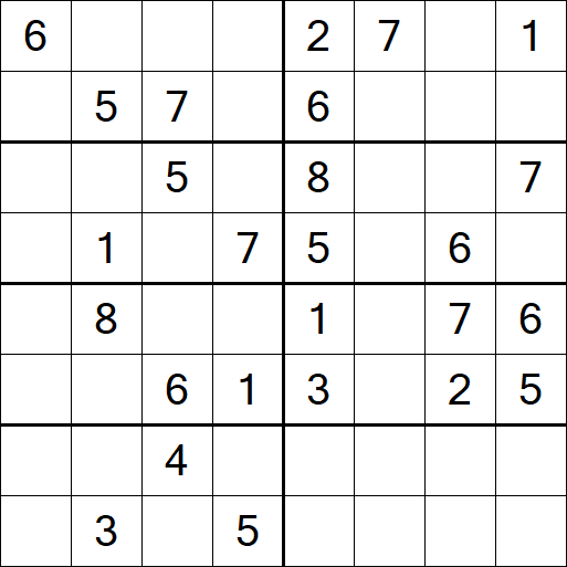 Sudoku 8x8 - Medio