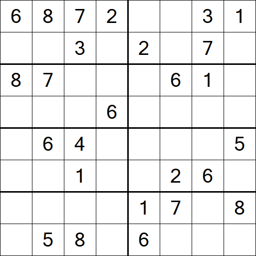 Sudoku 8x8 - Medio