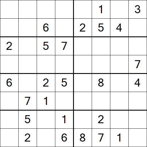 Sudoku 8x8 - Medio