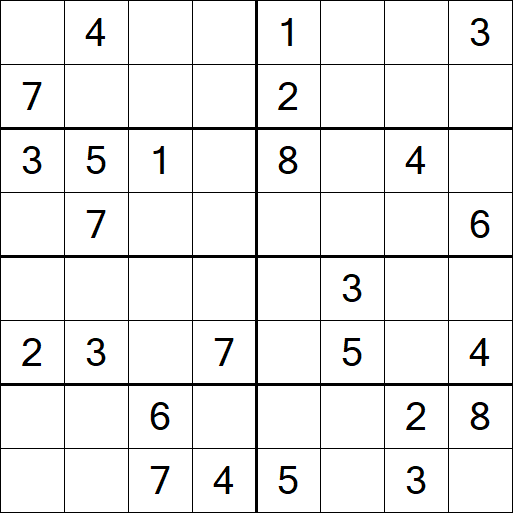 Sudoku 8x8 - Medio