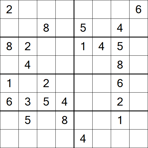 Sudoku 8x8 - Medio