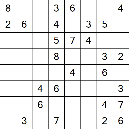 Sudoku 8x8 - Medio