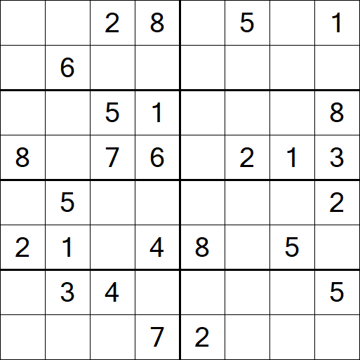 Sudoku 8x8 - Medio