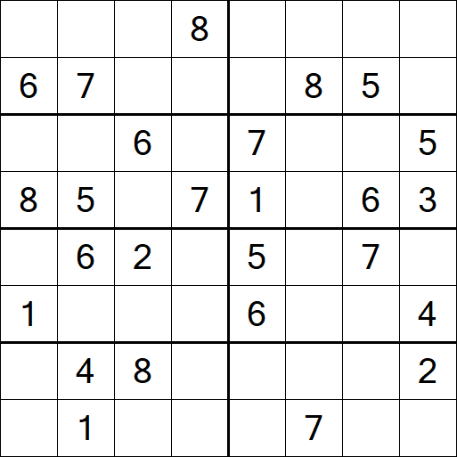 Sudoku 8x8 - Medio