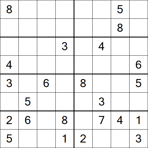 Sudoku 8x8 - Medio