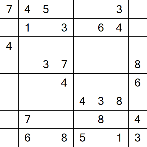 Sudoku 8x8 - Medium