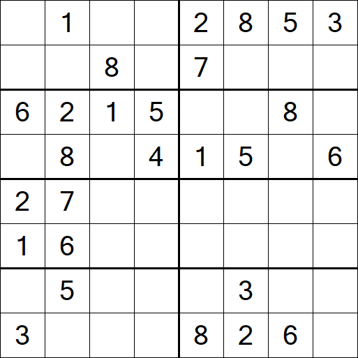 Sudoku 8x8 - Médio