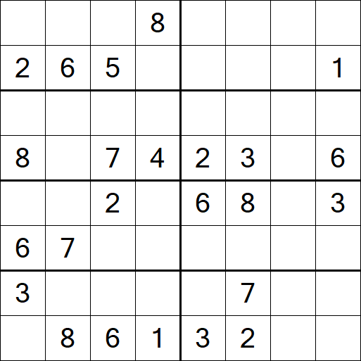 Sudoku 8x8 - Médio