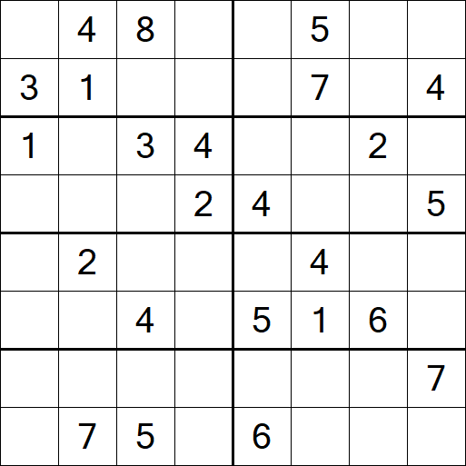 Sudoku 8x8 - Mittel