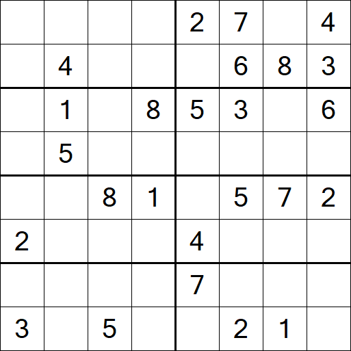Sudoku 8x8 - Mittel