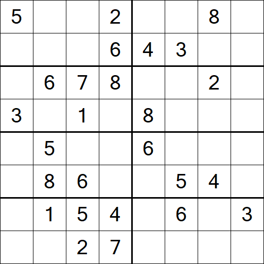 Sudoku 8x8 - Mittel