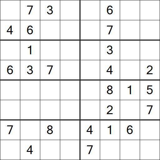 Sudoku 8x8 - Mittel