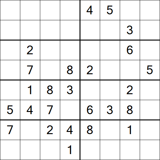Sudoku 8x8 - Mittel
