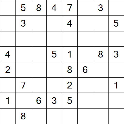 Sudoku 8x8 - Medium
