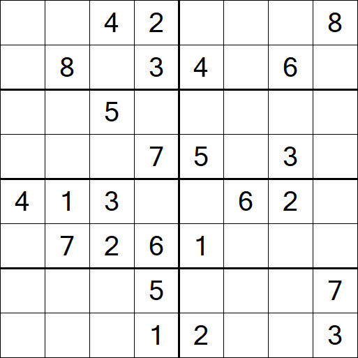 Sudoku 8x8 - Moyen