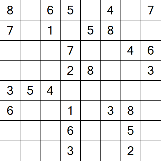 Sudoku 8x8 - Mittel