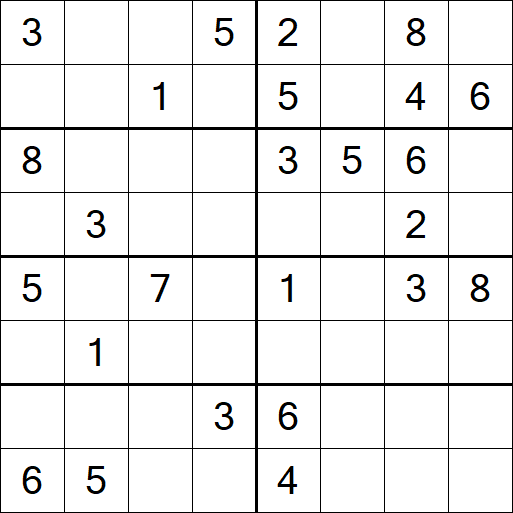 Sudoku 8x8 - Médio