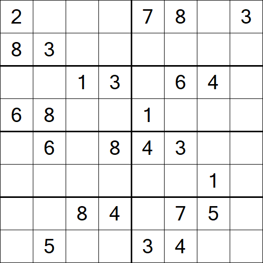 Sudoku 8x8 - Moyen
