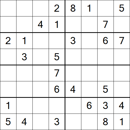 Sudoku 8x8 - Moyen