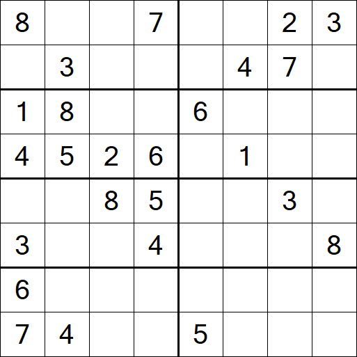 Sudoku 8x8 - Moyen