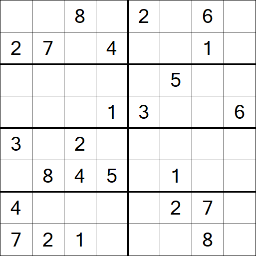 Sudoku 8x8 - Moyen