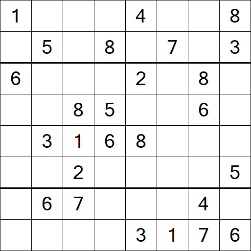 Sudoku 8x8 - Medium