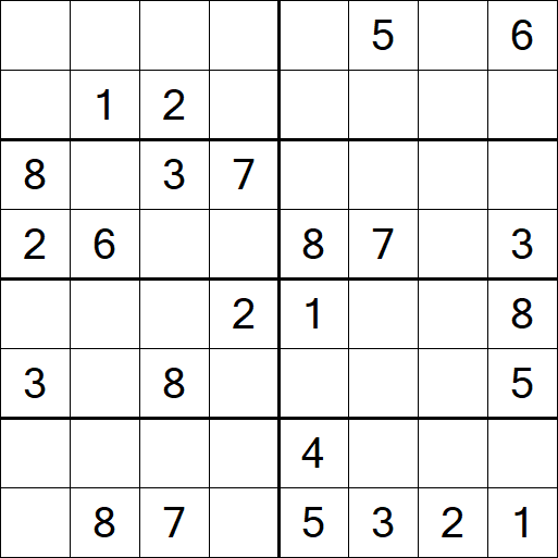Sudoku 8x8 - Medium