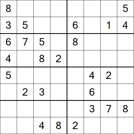 Sudoku 8x8 - Medium