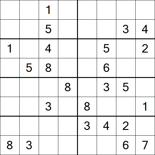 Sudoku 8x8 - Medium