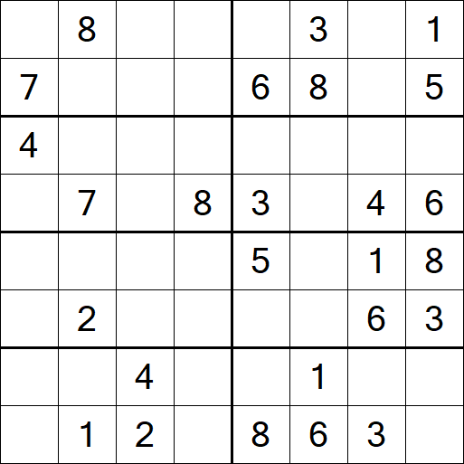 Sudoku 8x8 - Medium