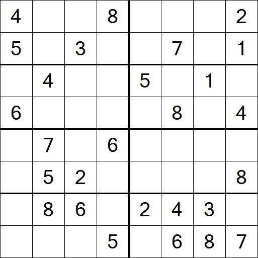 Sudoku 8x8 - Medium