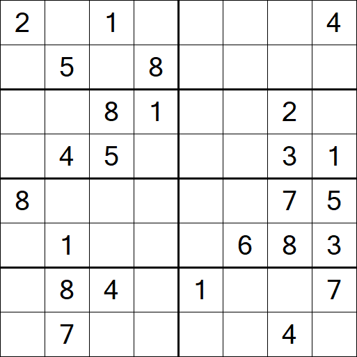 Sudoku 8x8 - Medium
