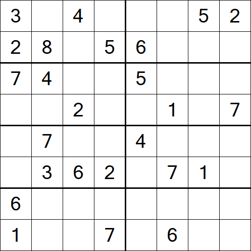 Sudoku 8x8 - Medium