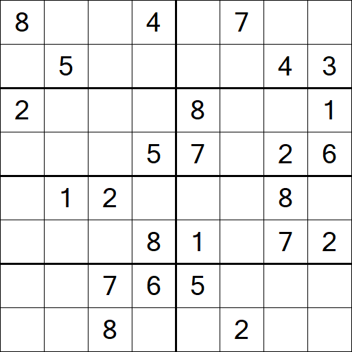 Sudoku 8x8 - Medium