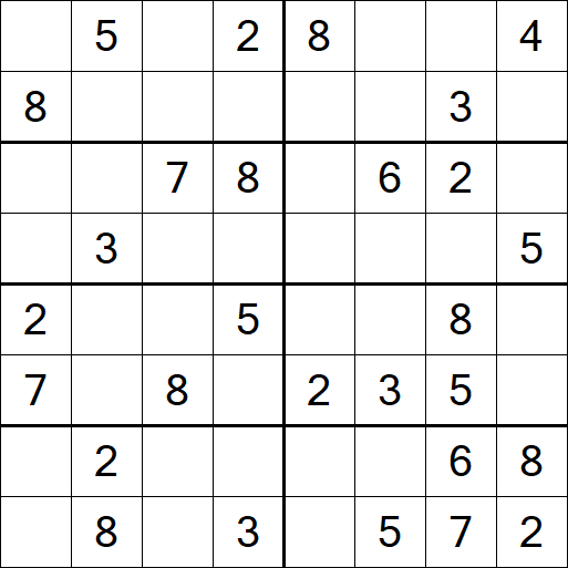 Sudoku 8x8 - Medium
