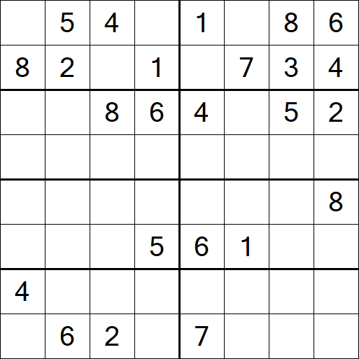 Sudoku 8x8 - Medium