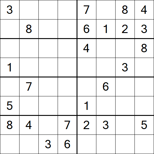 Sudoku 8x8 - Medium