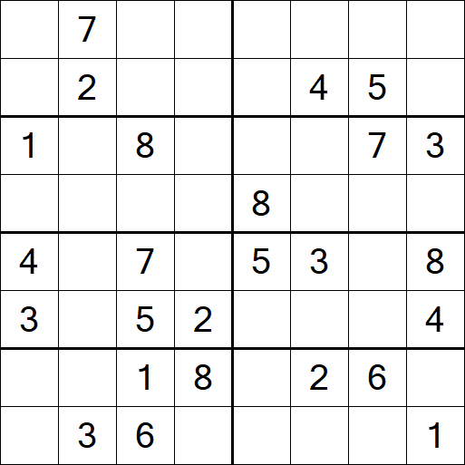 Sudoku 8x8 - Medium