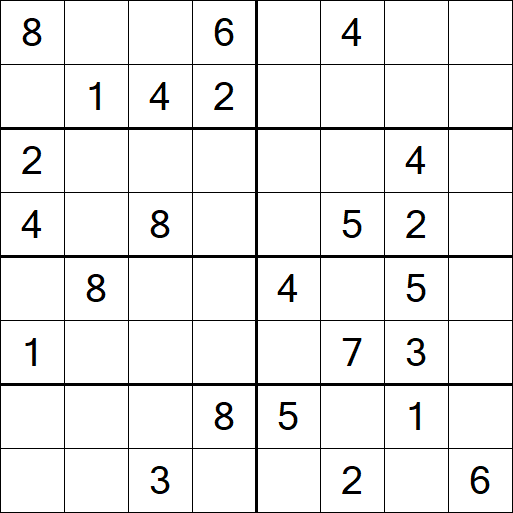 Sudoku 8x8 - Medium