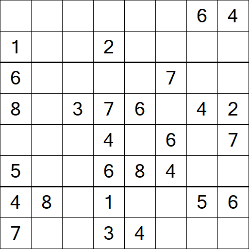 Sudoku 8x8 - Medium