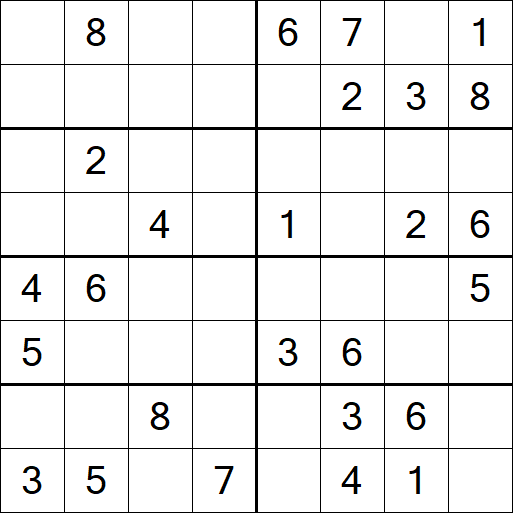Sudoku 8x8 - Medio