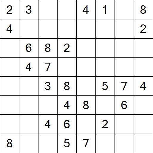 Sudoku 8x8 - Medio