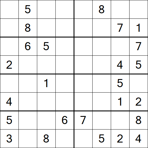 Sudoku 8x8 - Medio