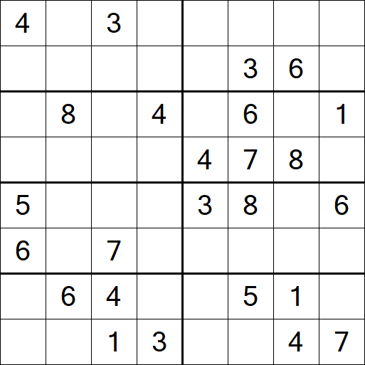 Sudoku 8x8 - Medium
