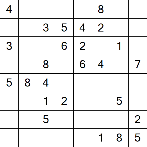 Sudoku 8x8 - Medium
