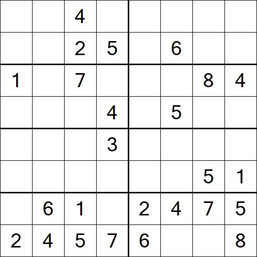 Sudoku 8x8 - Medium