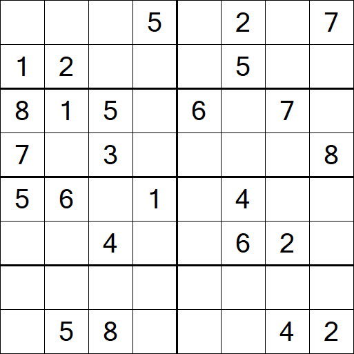 Sudoku 8x8 - Medium