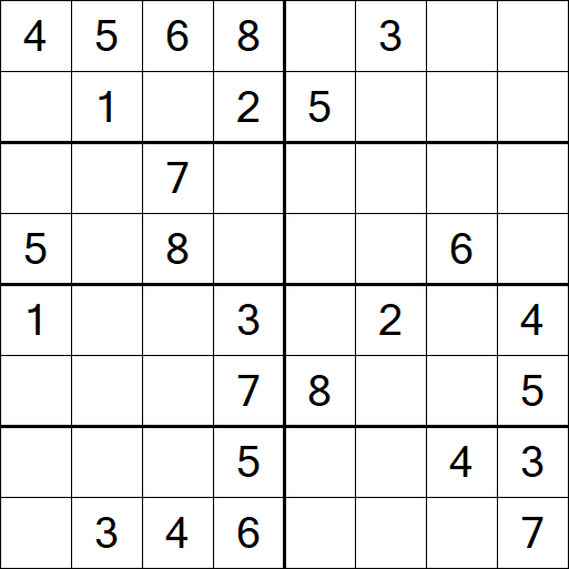 Sudoku 8x8 - Medium